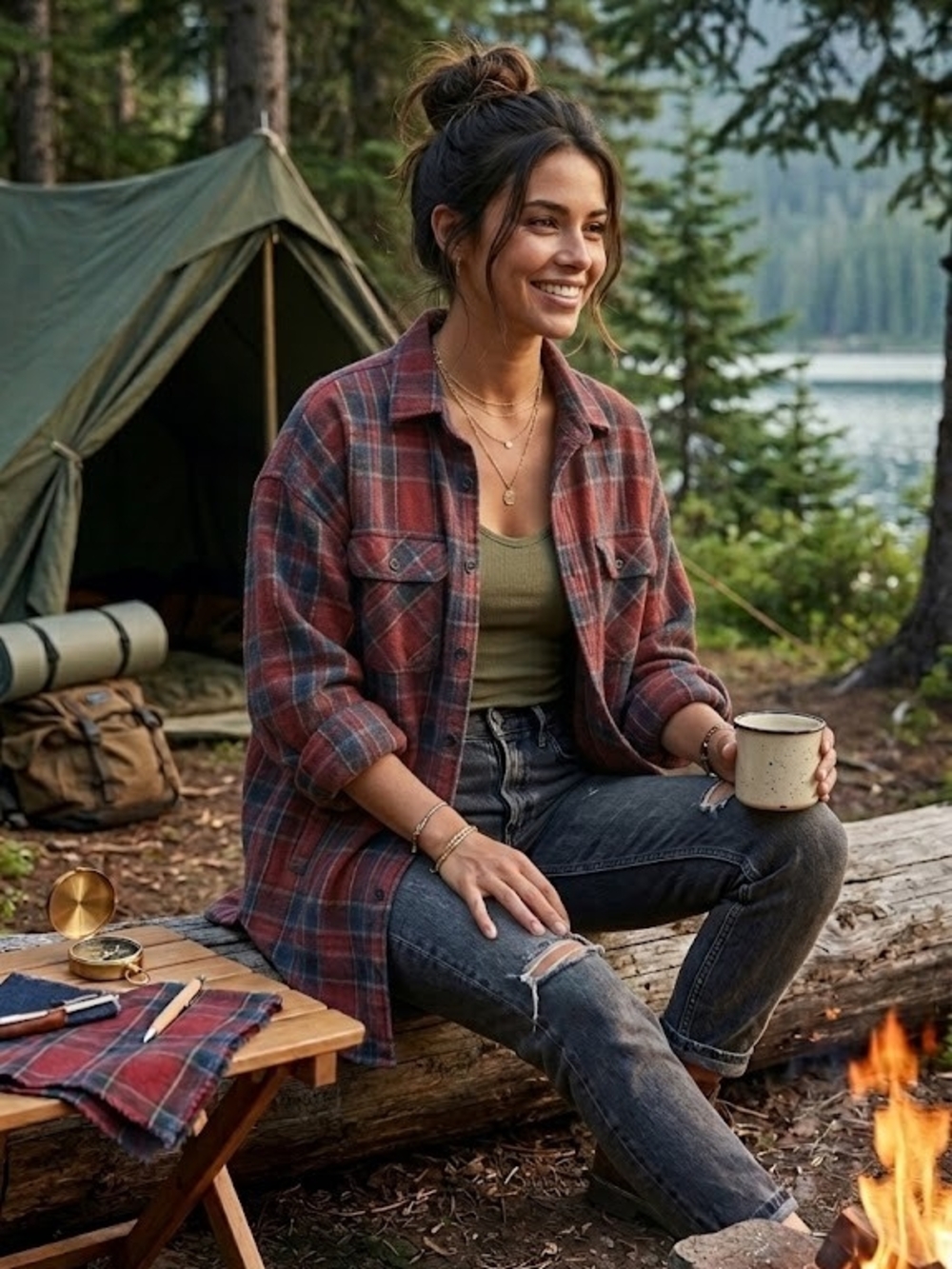 Brixton Plaid Flannel Shacket Unisex Men's Large Camping Rugged Outdoors Fall
